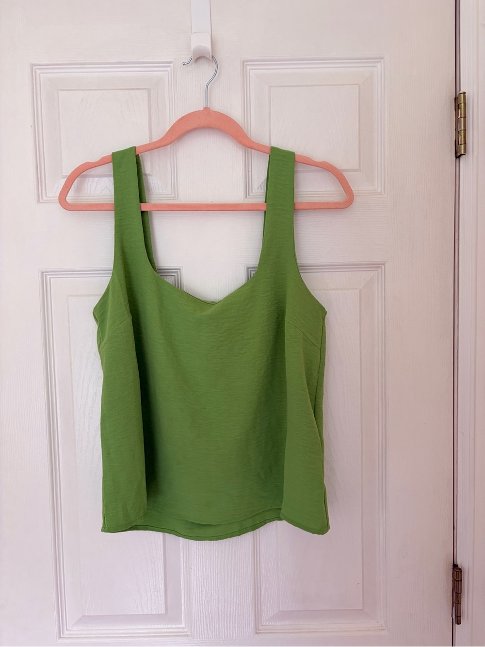 Timing Lime Green Square Neck Tank Top Size Small